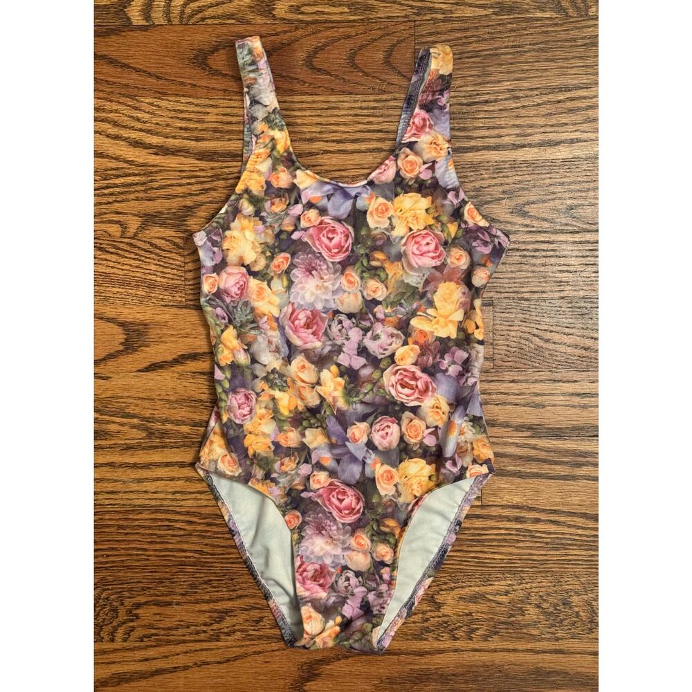 Girls Vintage Xhilaration Floral One Piece Swimsuit size 5/6